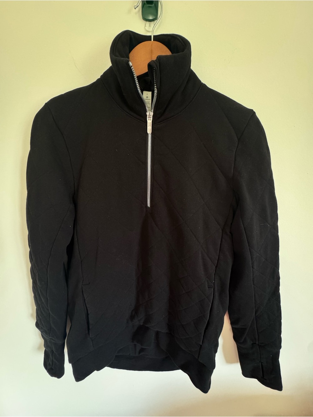 lululemon Black Quilted Half-Zip Jacket